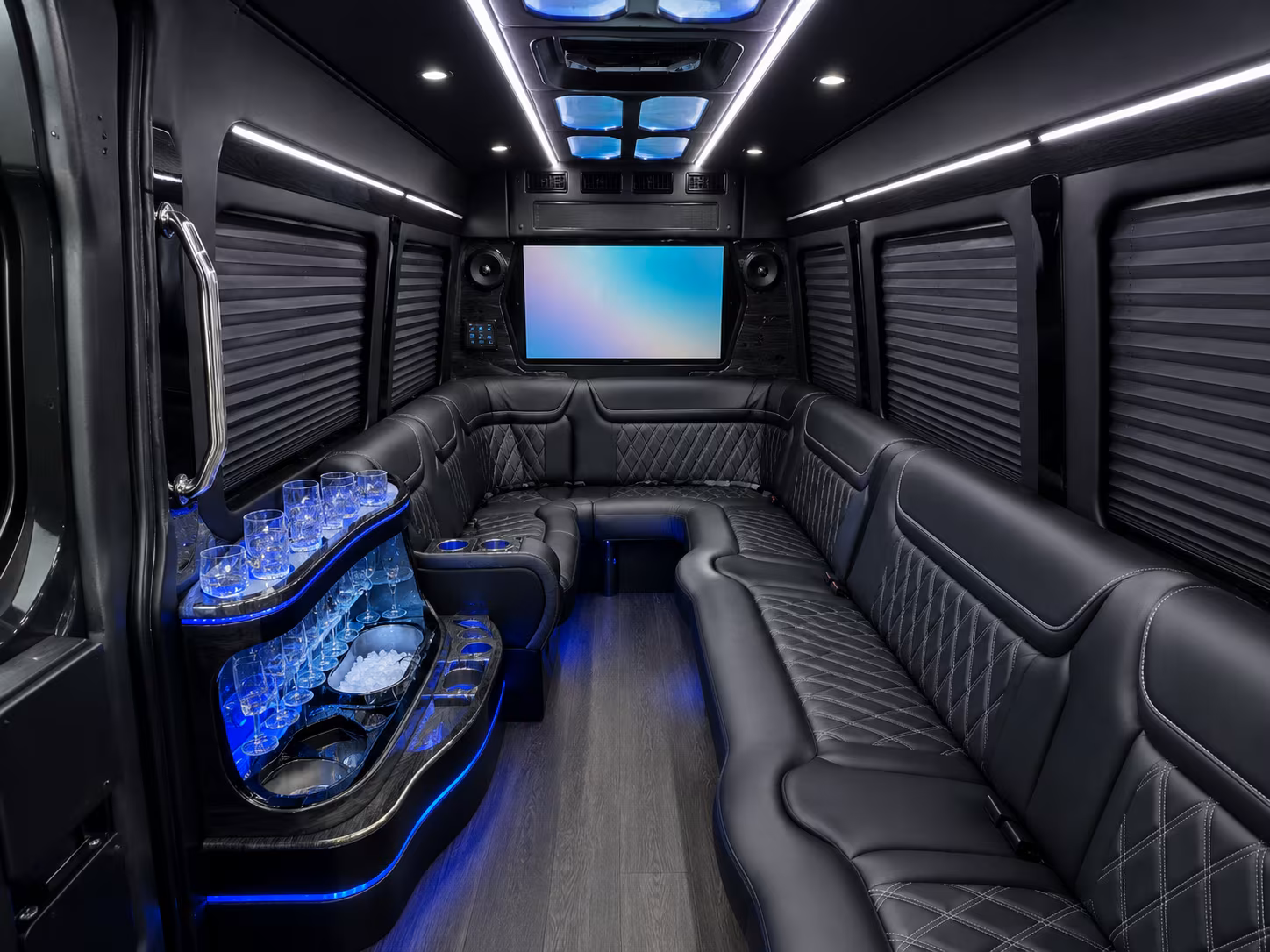 murfreesboro 18 passenger party bus interior