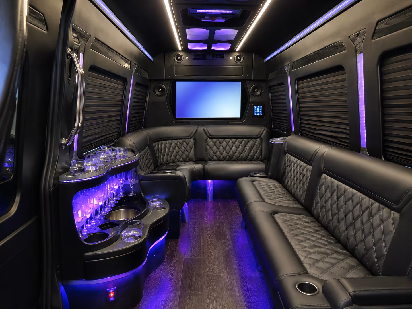 murfreesboro 25 passenger party bus inside