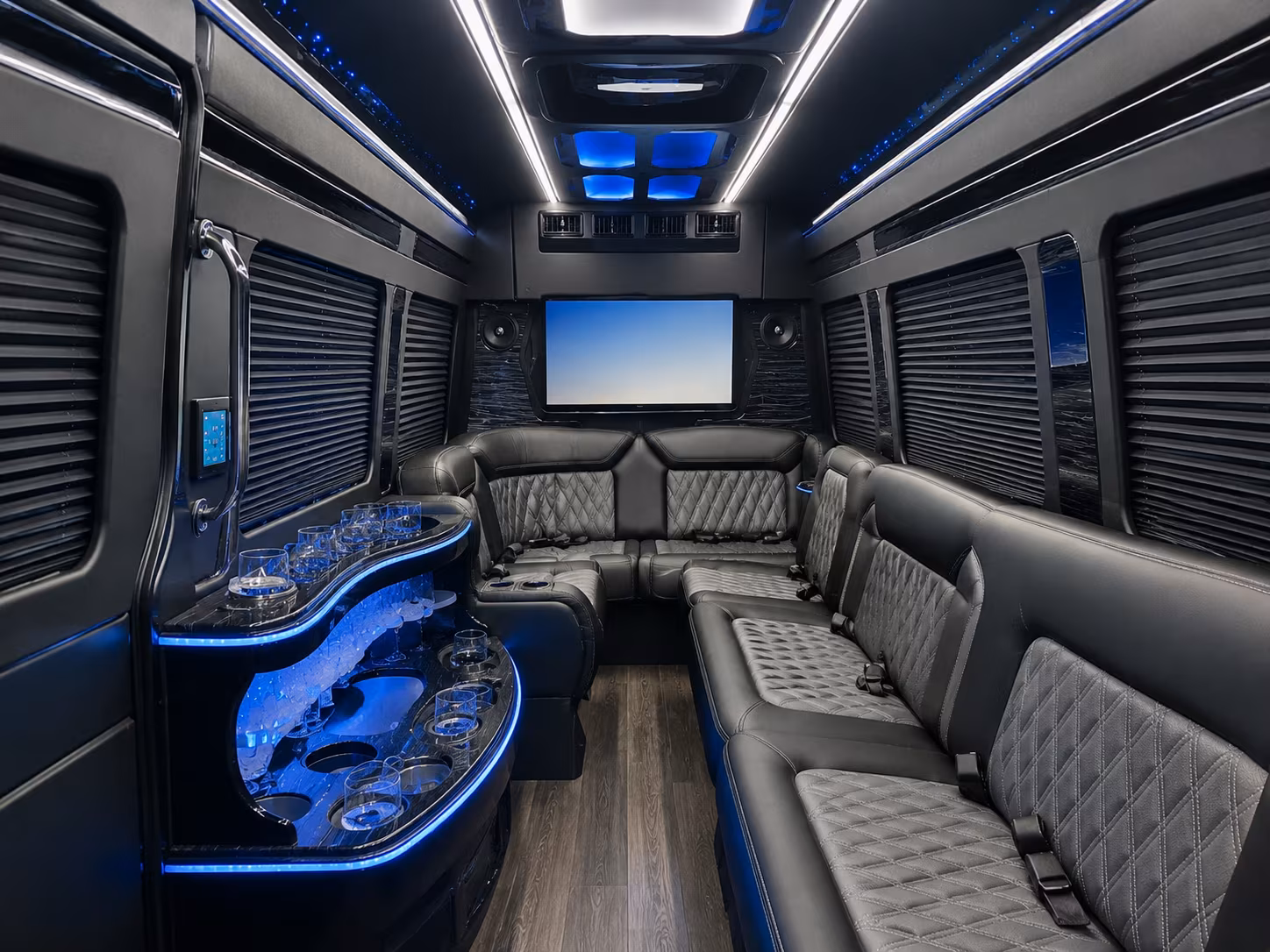 murfreesboro 50 passenger party bus inside